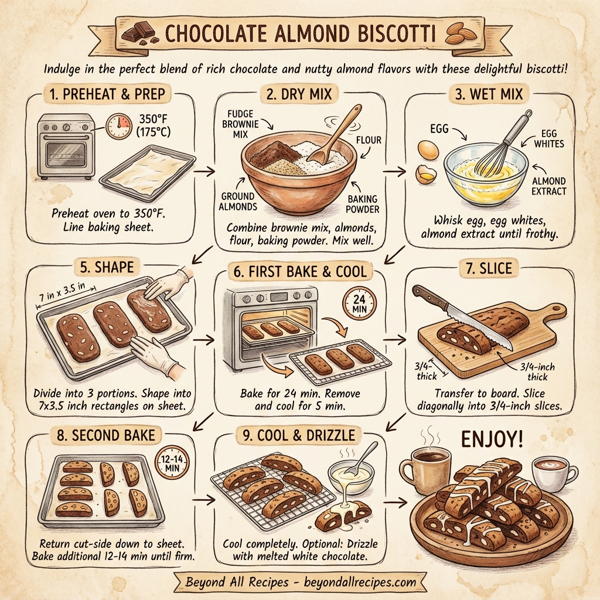 Chocolate Almond Biscotti instructions
