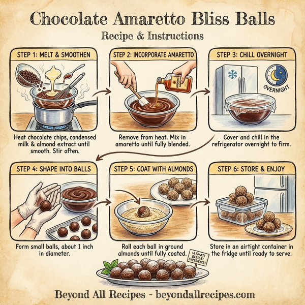 Chocolate Amaretto Bliss Balls instructions