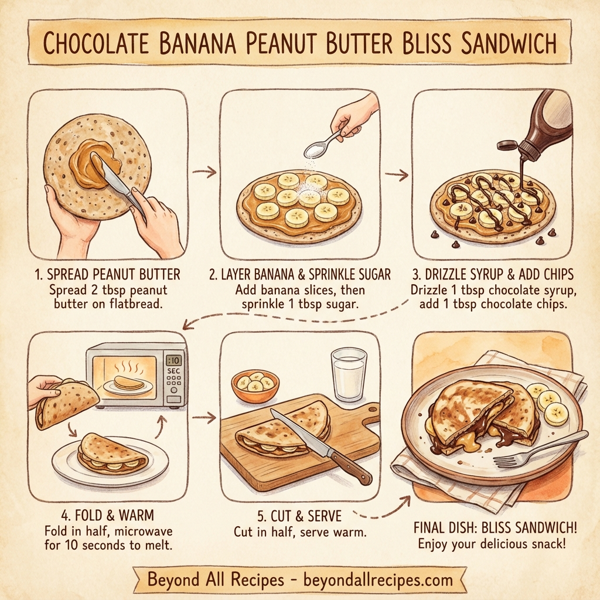 Chocolate Banana Peanut Butter Bliss Sandwich instructions