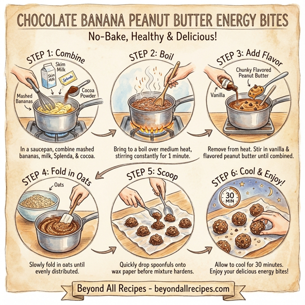 Chocolate Banana Peanut Butter Energy Bites instructions