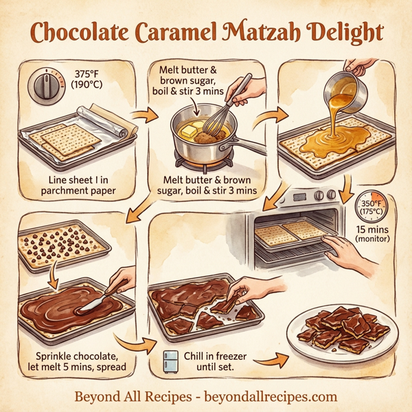Chocolate Caramel Matzah Delight instructions
