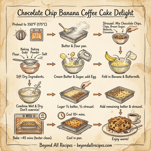 Chocolate Chip Banana Coffee Cake Delight instructions