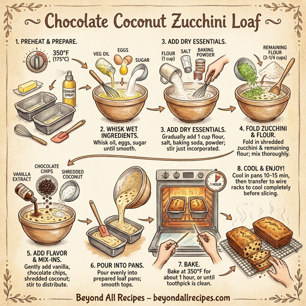 Chocolate Coconut Zucchini Loaf instructions