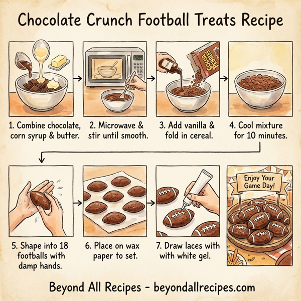 Chocolate Crunch Football Treats instructions