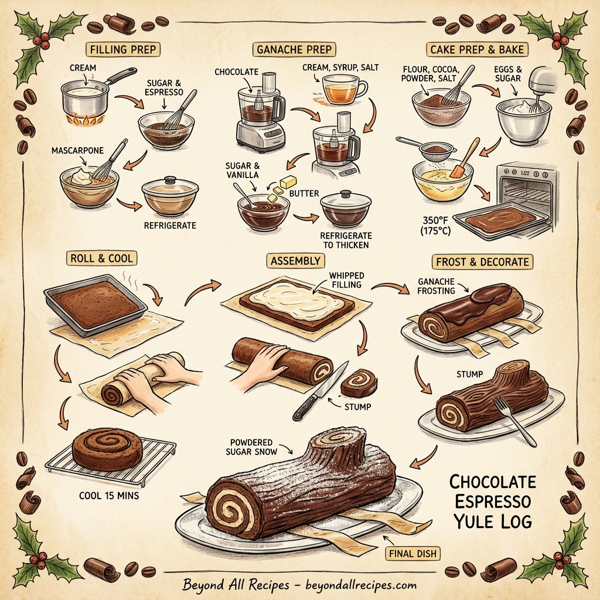 Chocolate Espresso Yule Log instructions