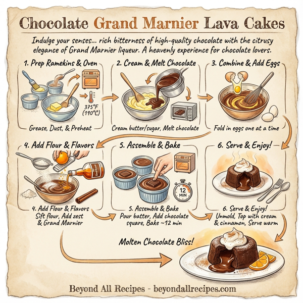 Chocolate Grand Marnier Lava Cakes instructions