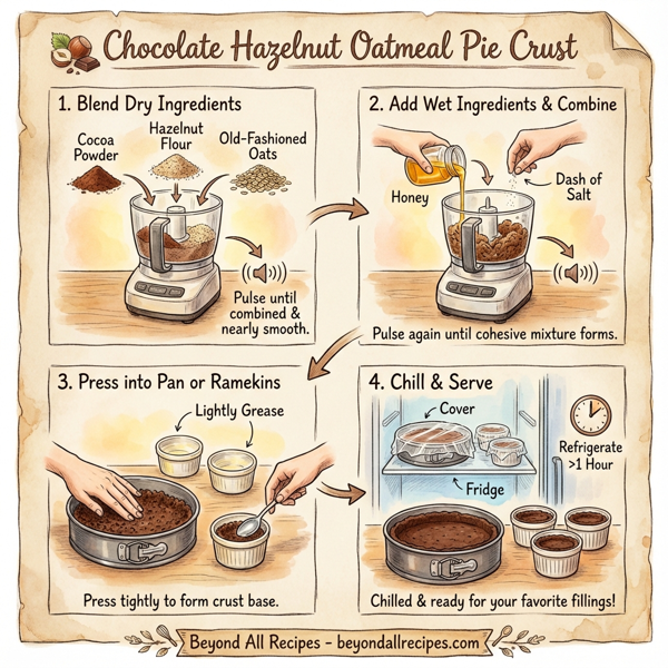 Chocolate Hazelnut Oatmeal Pie Crust instructions