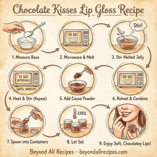 Chocolate Kisses Lip Gloss instructions