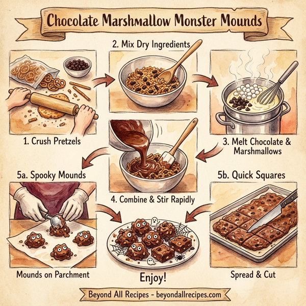 Chocolate Marshmallow Monster Mounds instructions