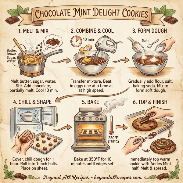 Chocolate Mint Delight Cookies instructions
