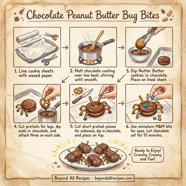 Chocolate Peanut Butter Bug Bites instructions
