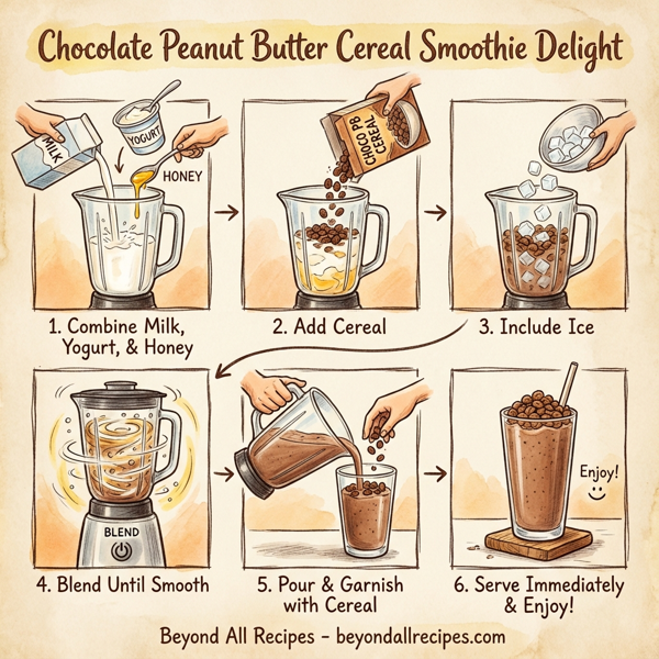 Chocolate Peanut Butter Cereal Smoothie Delight instructions