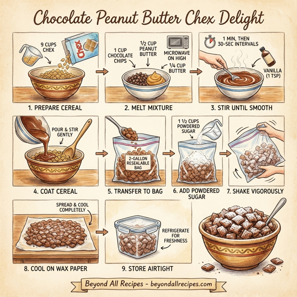 Chocolate Peanut Butter Chex Delight instructions