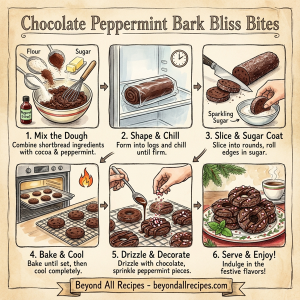 Chocolate Peppermint Bark Bliss Bites instructions