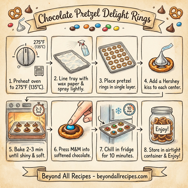 Chocolate Pretzel Delight Rings instructions