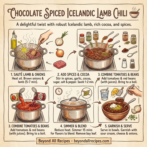 Chocolate Spiced Icelandic Lamb Chili instructions