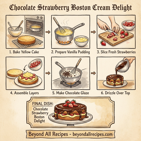 Chocolate Strawberry Boston Cream Delight instructions