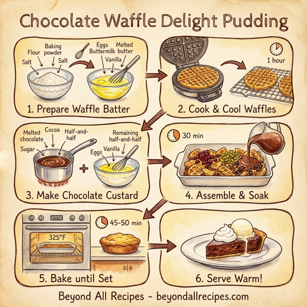 Chocolate Waffle Delight Pudding instructions