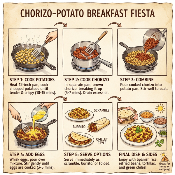 Chorizo-Potato Breakfast Fiesta instructions
