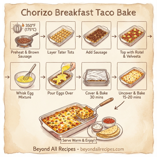 Chorizo Breakfast Taco Bake instructions