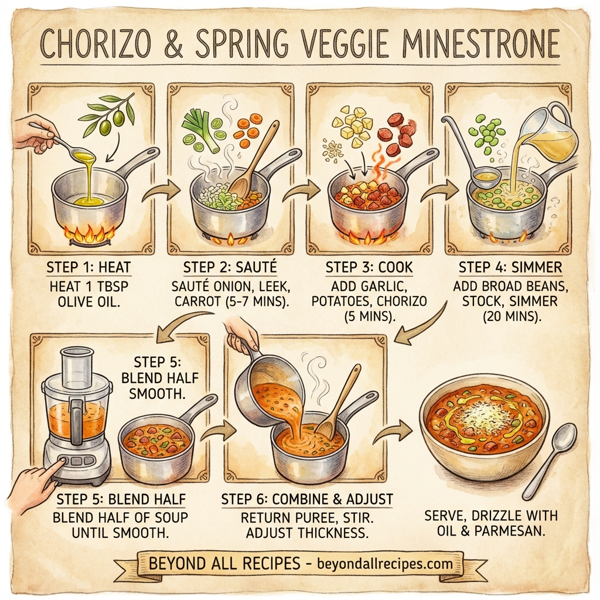 Chorizo & Spring Veggie Minestrone instructions