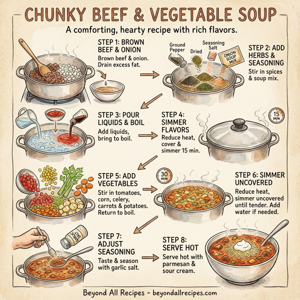 Chunky Beef & Vegetable Soup instructions