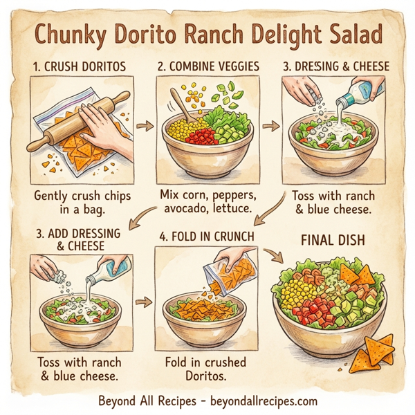 Chunky Dorito Ranch Delight Salad instructions