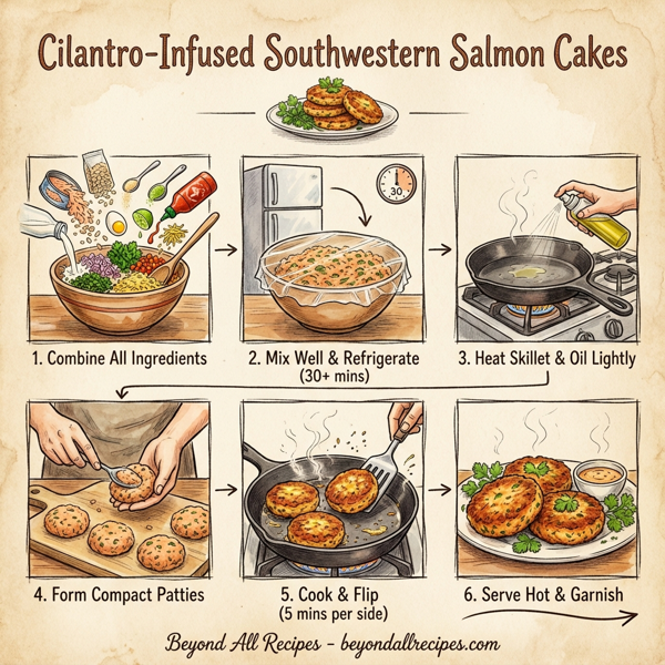 Cilantro-Infused Southwestern Salmon Cakes instructions