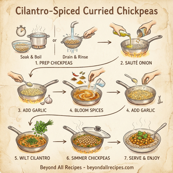 Cilantro-Spiced Curried Chickpeas instructions