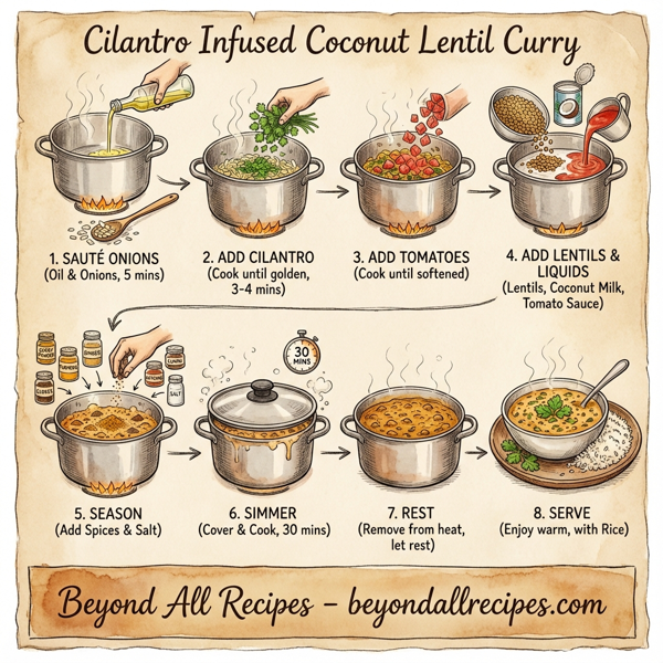 Cilantro Infused Coconut Lentil Curry instructions