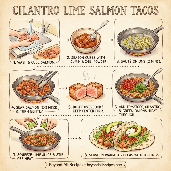 Cilantro Lime Salmon Tacos instructions