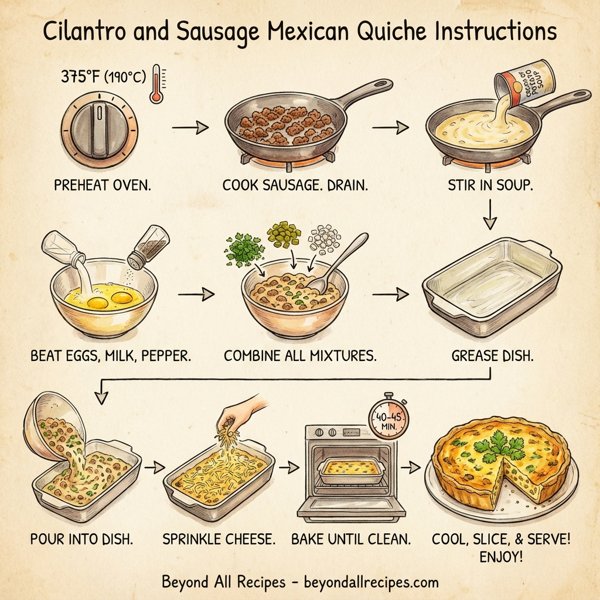 Cilantro and Sausage Mexican Quiche instructions
