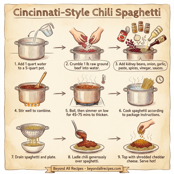Cincinnati-Style Chili Spaghetti instructions