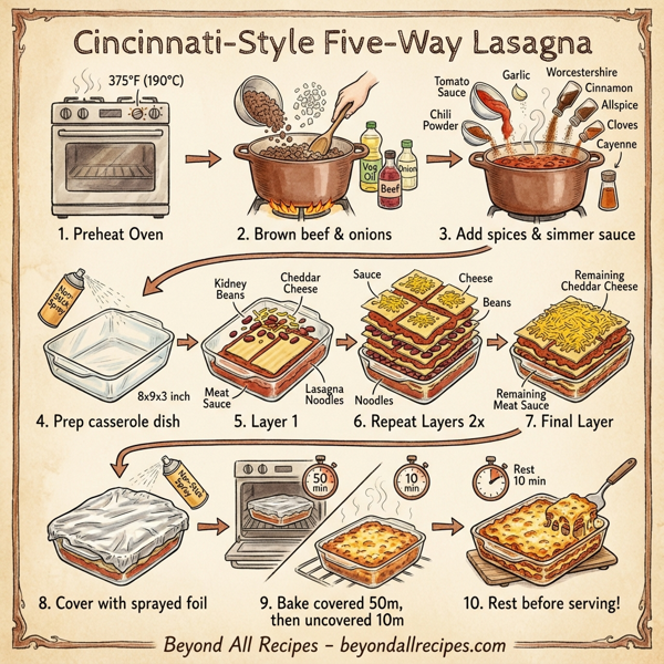 Cincinnati-Style Five-Way Lasagna instructions