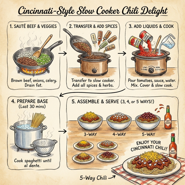 Cincinnati-Style Slow Cooker Chili Delight instructions