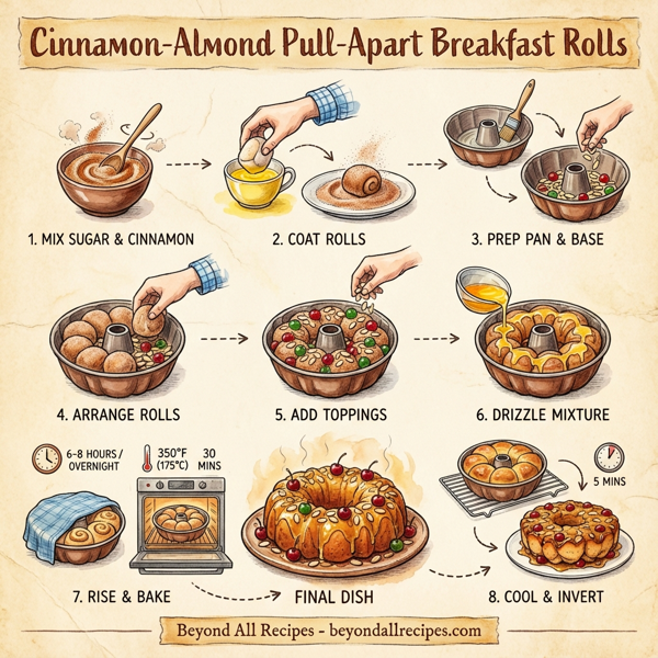 Cinnamon-Almond Pull-Apart Breakfast Rolls instructions