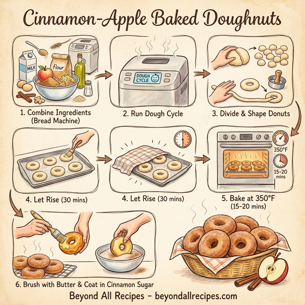 Cinnamon-Apple Baked Doughnuts instructions