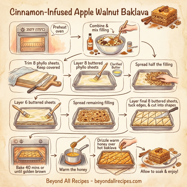 Cinnamon-Infused Apple Walnut Baklava instructions