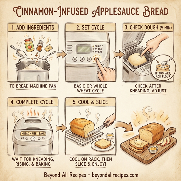 Cinnamon-Infused Applesauce Bread instructions