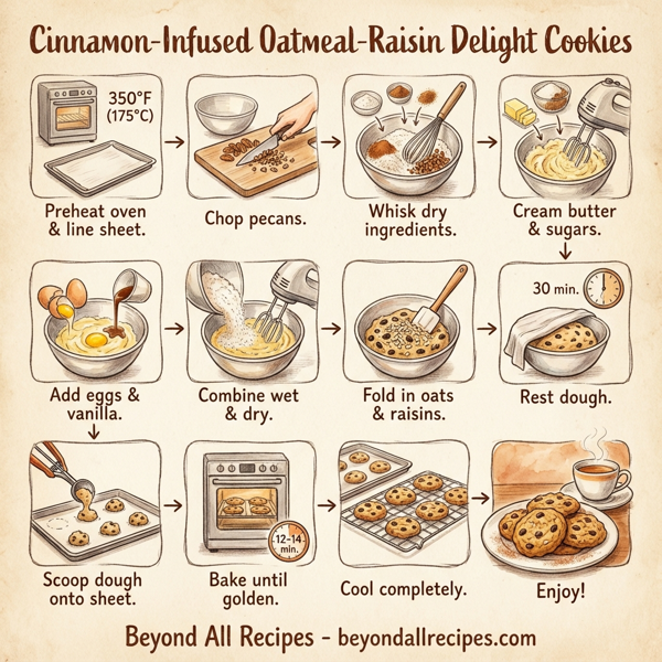 Cinnamon-Infused Oatmeal-Raisin Delight Cookies instructions