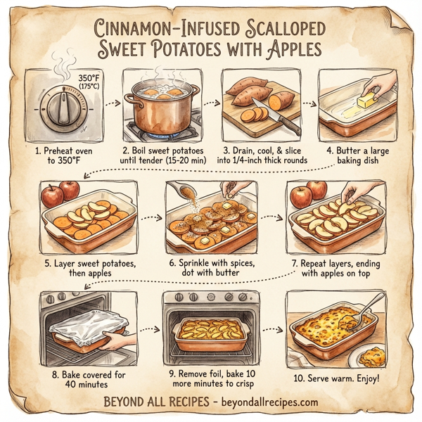 Cinnamon-Infused Scalloped Sweet Potatoes with Apples instructions