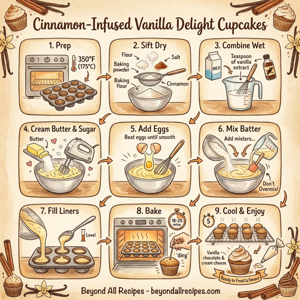 Cinnamon-Infused Vanilla Delight Cupcakes instructions