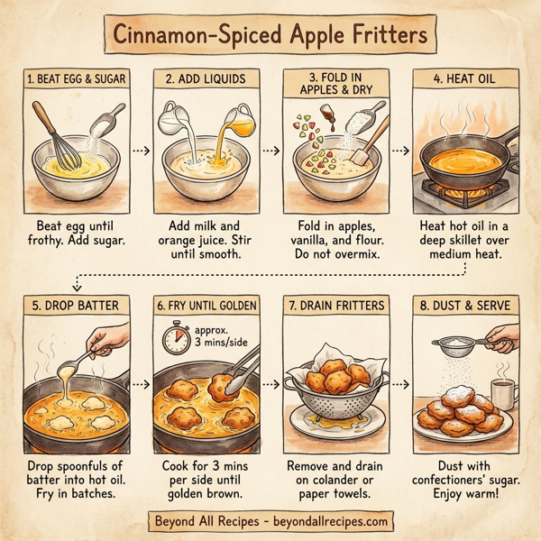 Cinnamon-Spiced Apple Fritters instructions