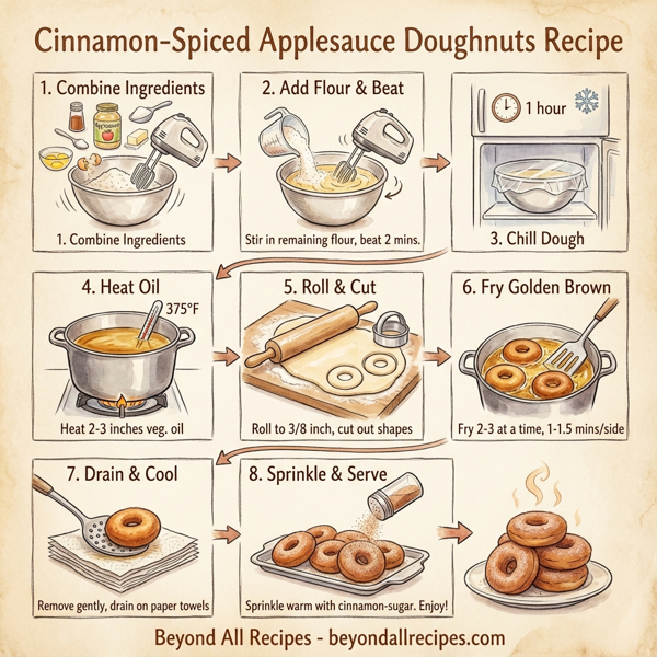 Cinnamon-Spiced Applesauce Doughnuts instructions