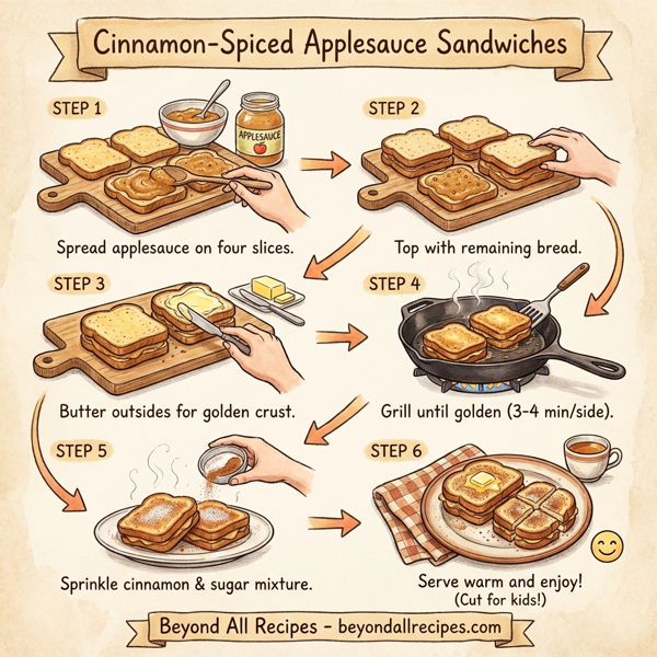 Cinnamon-Spiced Applesauce Sandwiches instructions