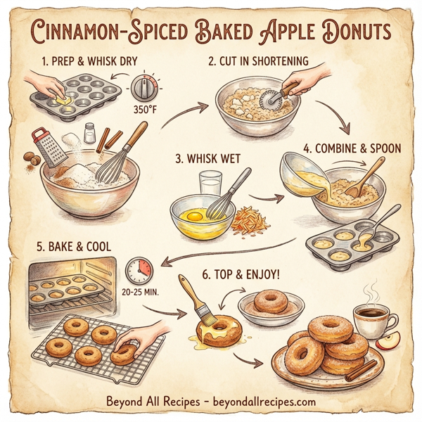 Cinnamon-Spiced Baked Apple Donuts instructions