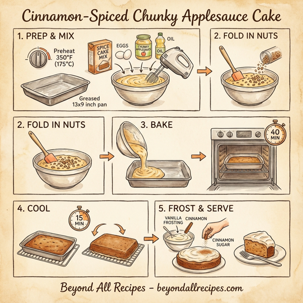 Cinnamon-Spiced Chunky Applesauce Cake instructions