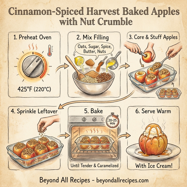 Cinnamon-Spiced Harvest Baked Apples with Nut Crumble instructions