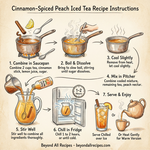 Cinnamon-Spiced Peach Iced Tea instructions