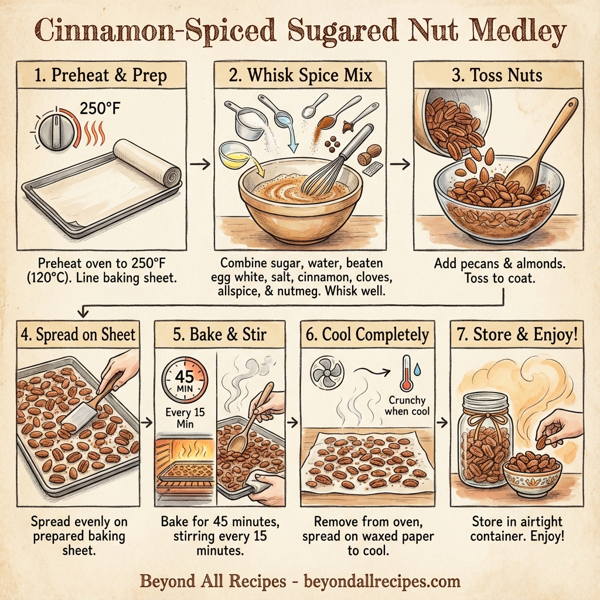 Cinnamon-Spiced Sugared Nut Medley instructions